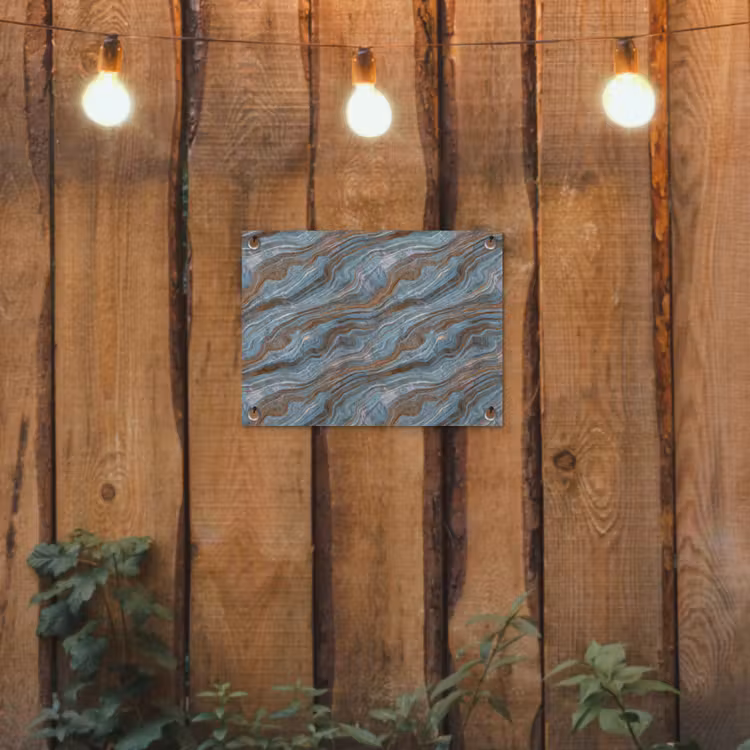 Tuinposter - Patroon - Steen - Blauw — 2