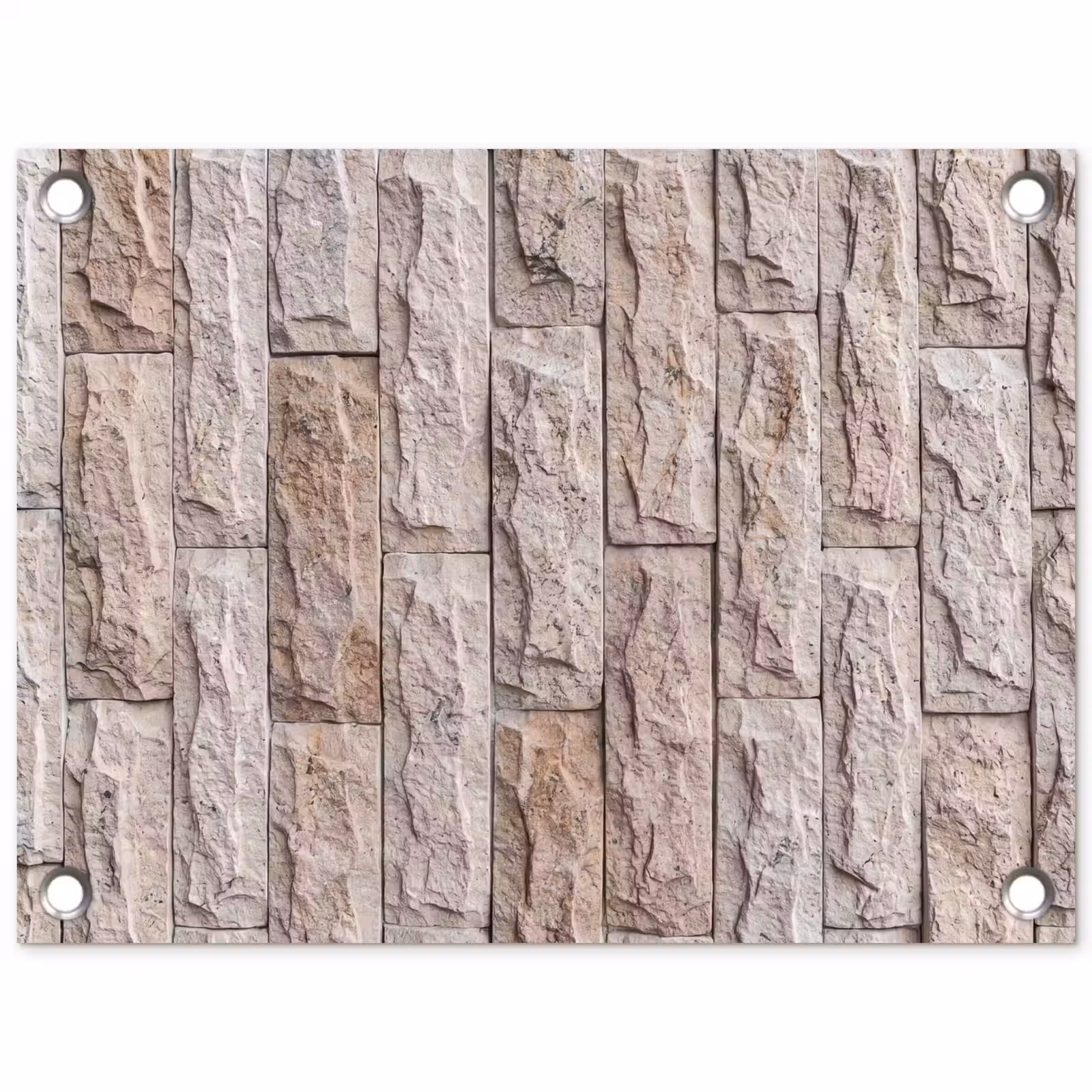 Tuinposter - Muur - Steen - Ruw - Beige - Textuur — 1