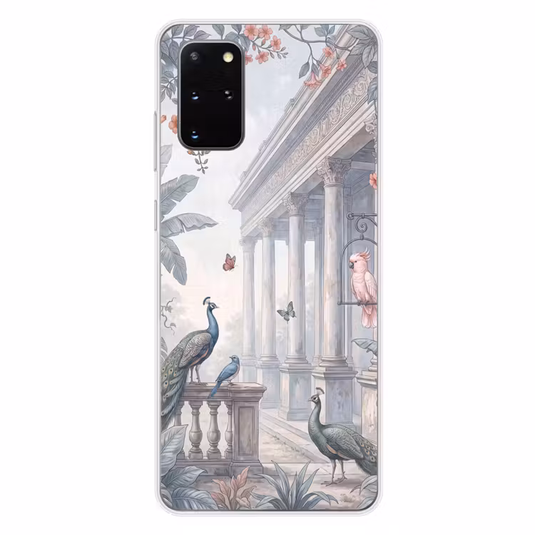 Telefoonhoesje - Vogel - Pauw - Architectuur - Klassiek - Groen — 4