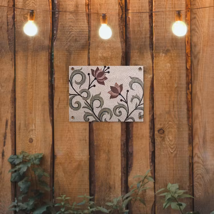 Tuinposter - Bloemen - Mozaïek - Patroon - Abstract - Groen — 2
