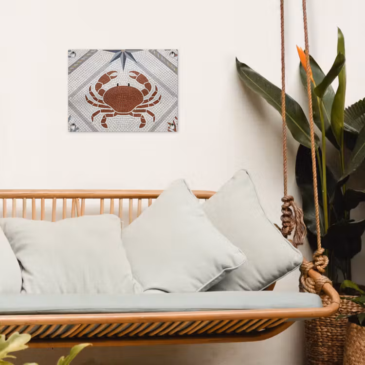 Tuinposter - Dier - Mozaïek - Zee - Klassiek - Bruin — 5