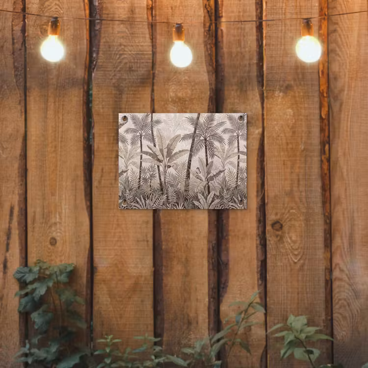 Tuinposter - Natuur - Bladeren - Landschap - Mozaïek - Beige — 2