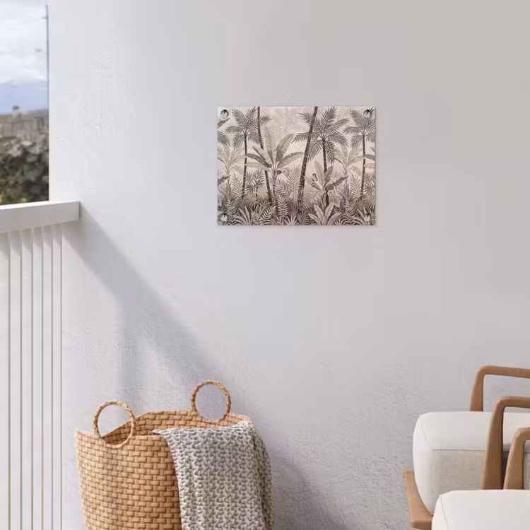 Tuinposter - Natuur - Bladeren - Landschap - Mozaïek - Beige — 3