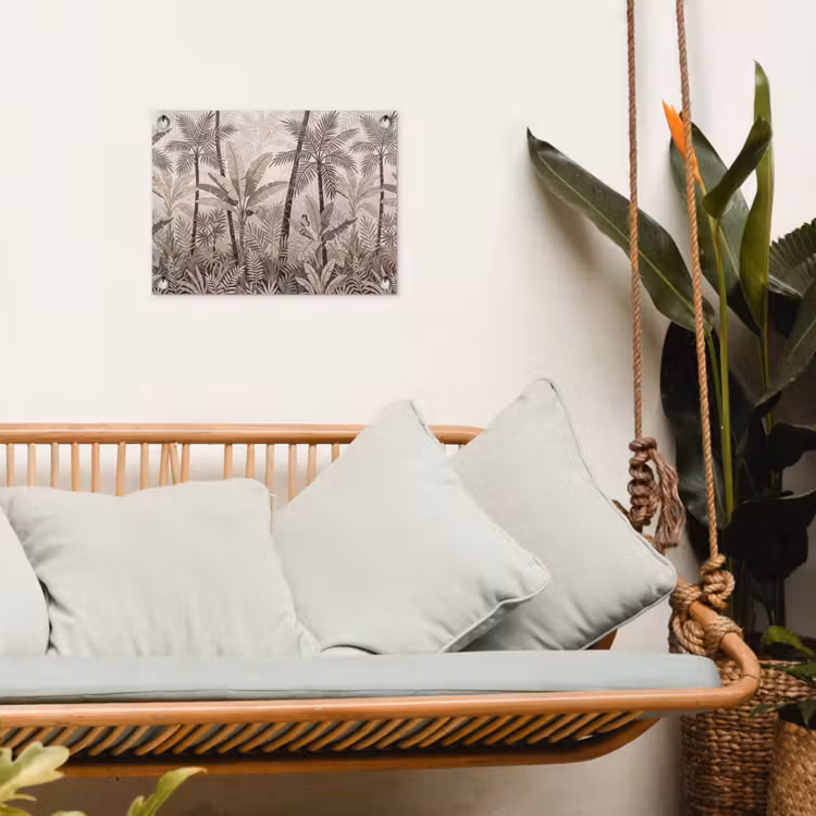 Tuinposter - Natuur - Bladeren - Landschap - Mozaïek - Beige — 5