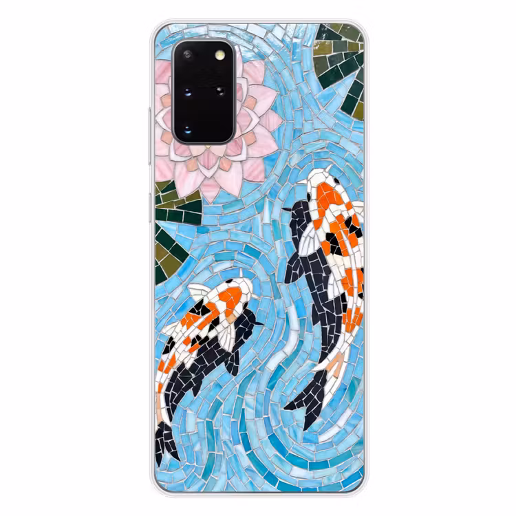 Telefoonhoesje - Vis - Water - Natuur - Mozaïek - Blauw — 4