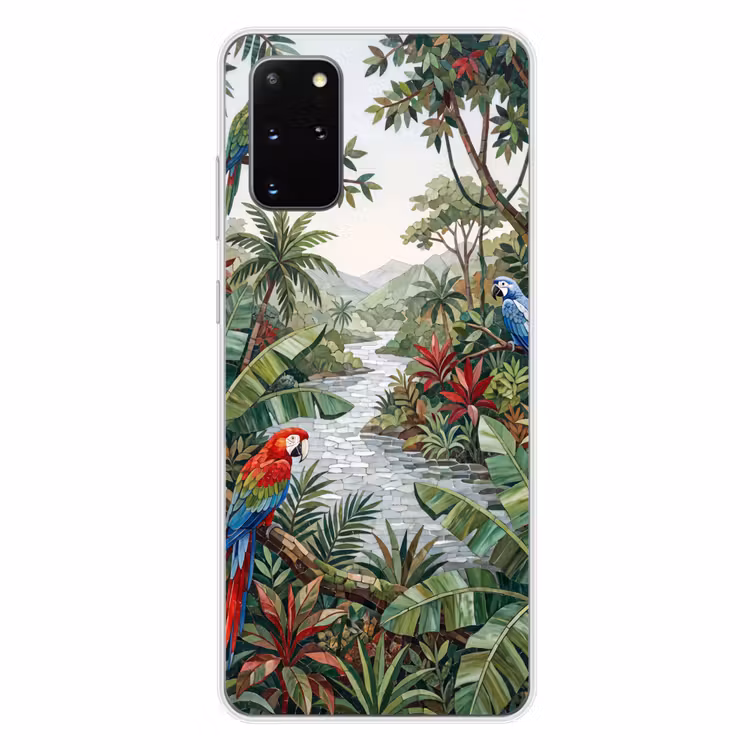Telefoonhoesje - Vogel - Jungle - Natuur - Mozaïek - Groen — 4