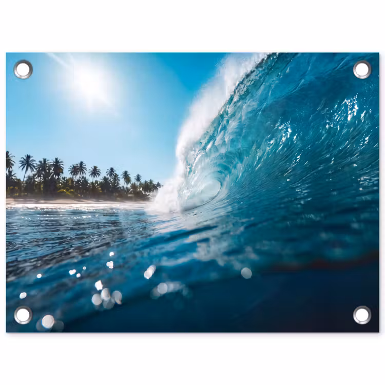 Tuinposter - Oceaan - Golf - Strand - Natuur - Blauw — 1