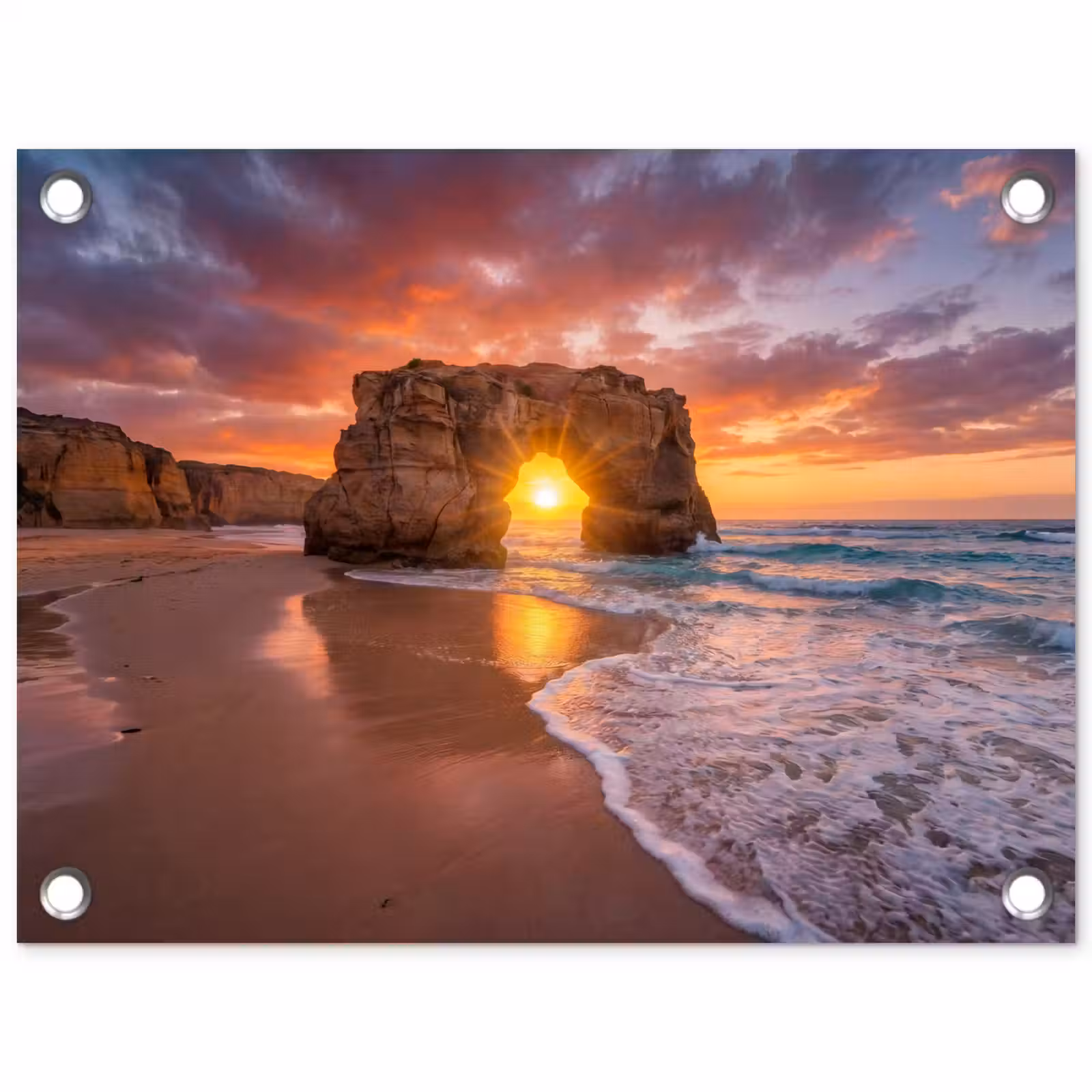Tuinposter - Kust - Rots - Zonsondergang - Zee - Natuur — 1
