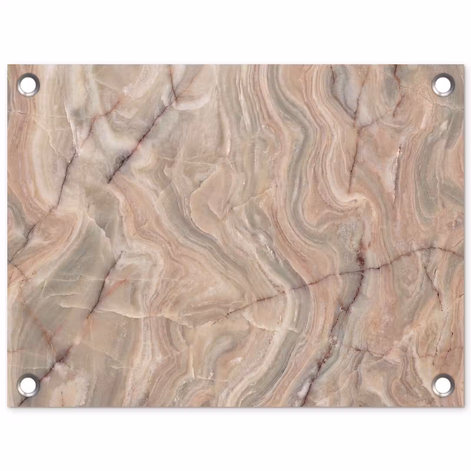 Tuinposter - Marmer - Patroon - Abstract - Beige - Groen — 1