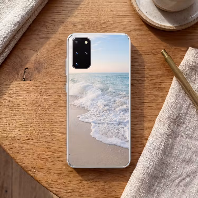 Telefoonhoesje - Zee - Golven - Strand - Natuur - Wit — 2