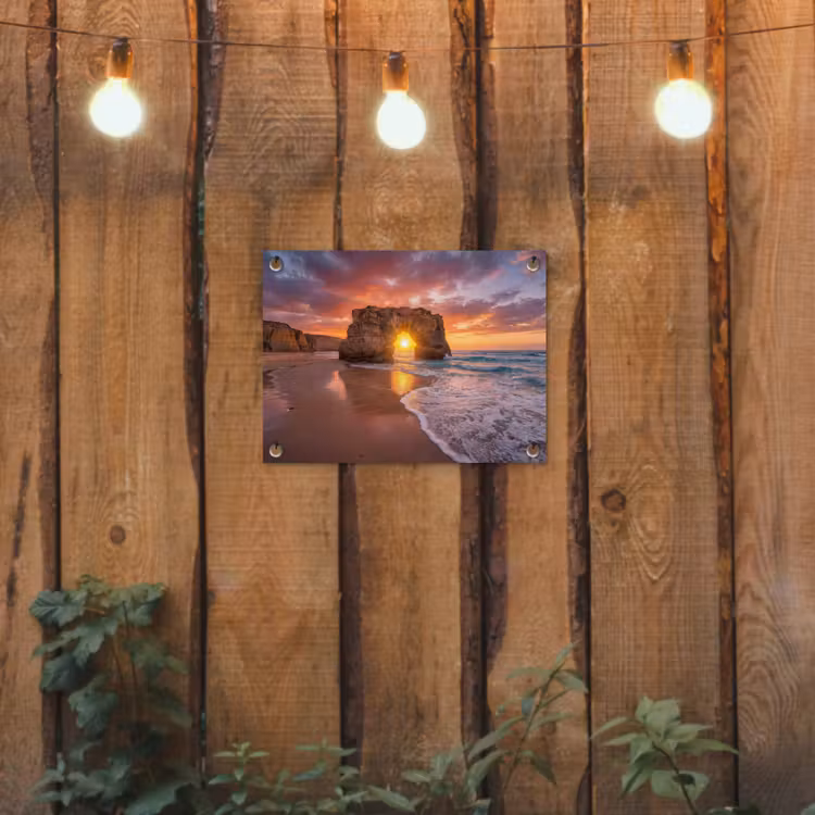 Tuinposter - Kust - Rots - Zonsondergang - Zee - Natuur — 2
