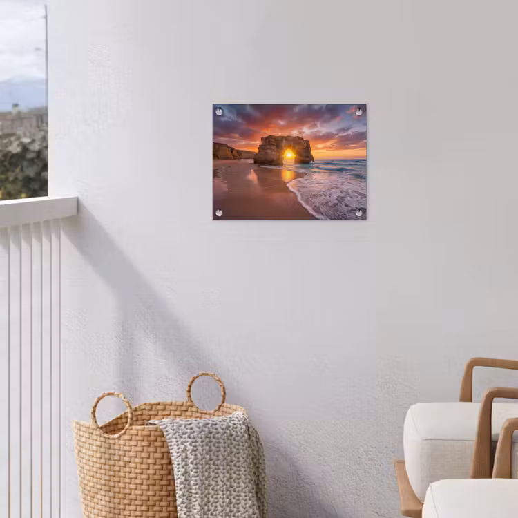 Tuinposter - Kust - Rots - Zonsondergang - Zee - Natuur — 3
