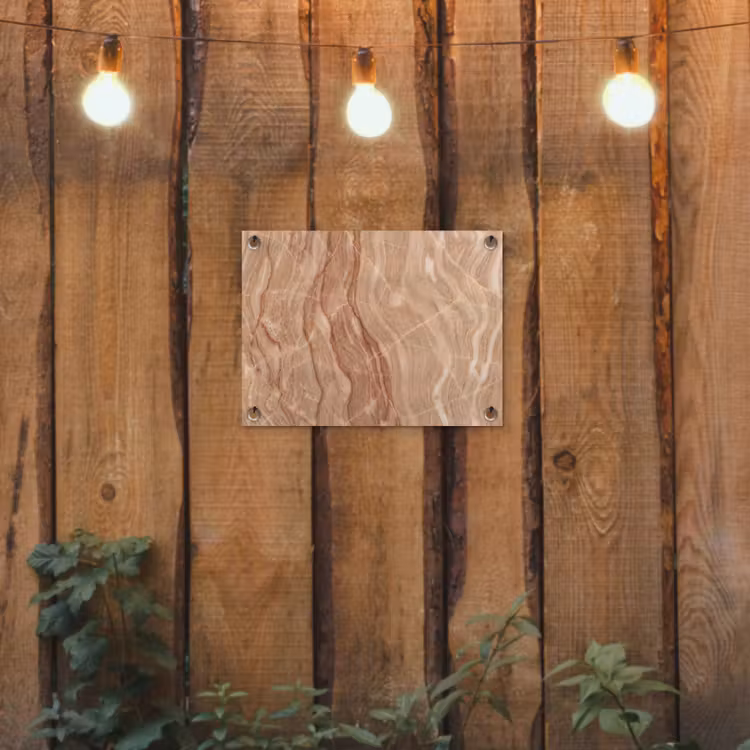 Tuinposter - Marmer - Ader - Natuur - Abstract - Beige — 2