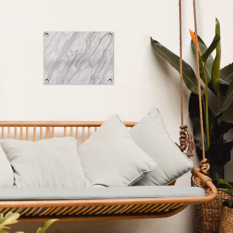 Tuinposter - Marmer - Wit - Grijs - Structuur - Modern — 5