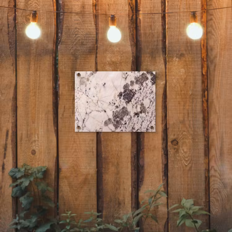 Tuinposter - Natuursteen - Patroon - Abstract - Beige - Grijs — 2