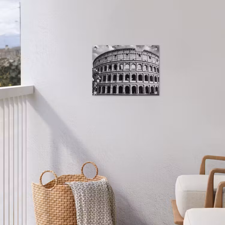 Tuinposter - Architectuur - Colosseum - Rome - Historisch - Zwart-wit — 3