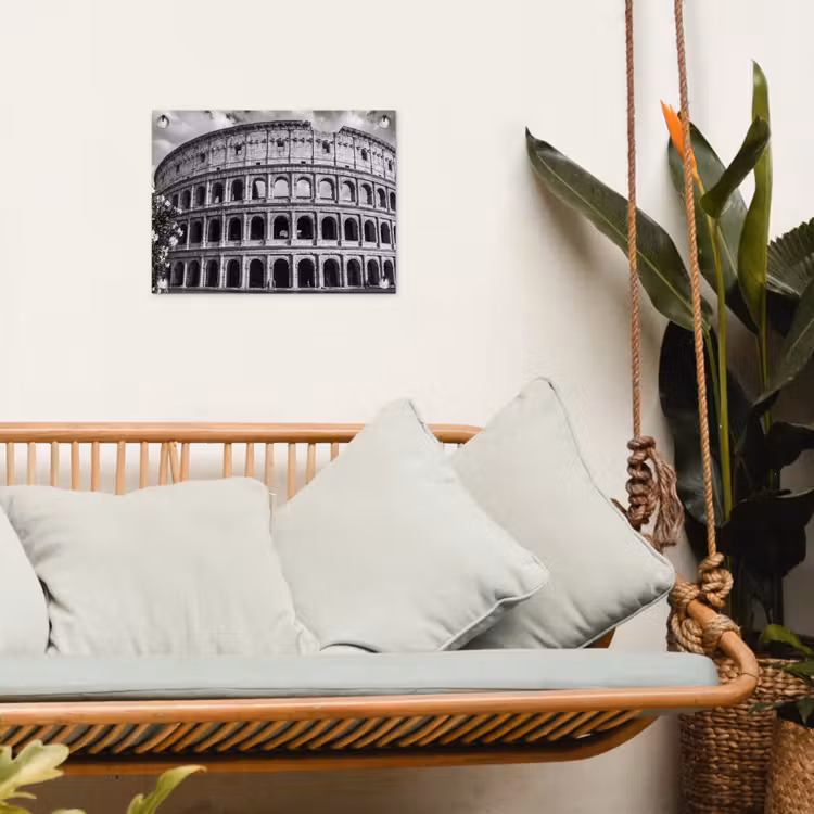 Tuinposter - Architectuur - Colosseum - Rome - Historisch - Zwart-wit — 5