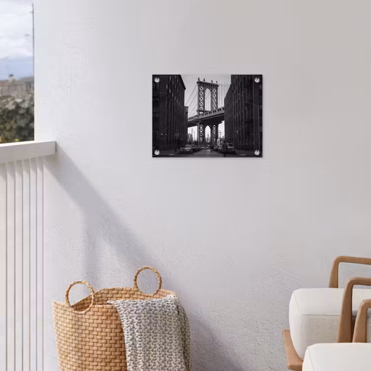 Tuinposter - Brug - Stad - Architectuur - Modern - Zwart-wit — 3