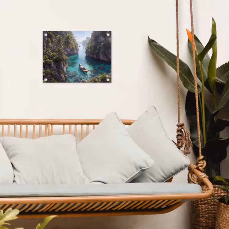 Tuinposter - Eiland - Tropisch - Water - Palmbomen - Natuur — 5