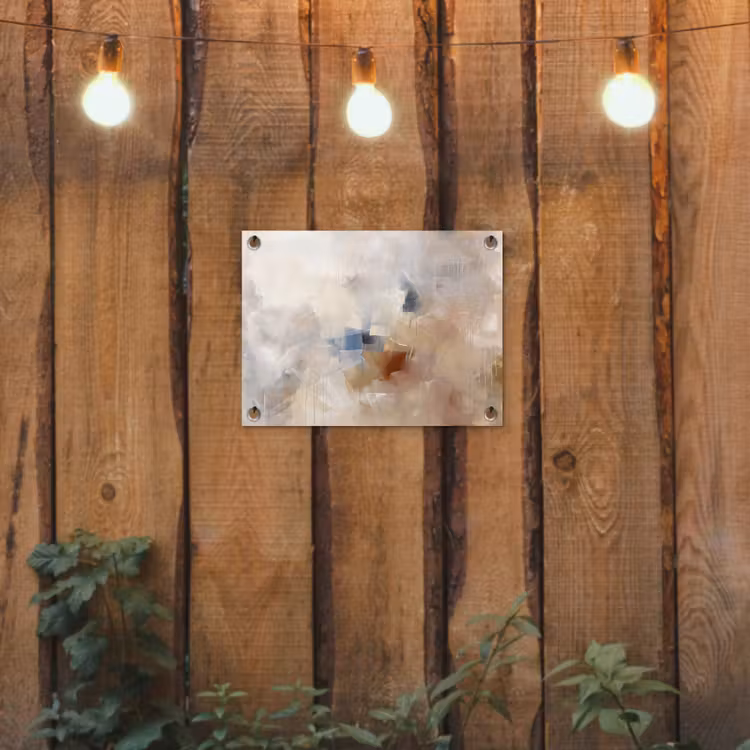 Tuinposter - Abstract - Borstelstreken - Modern - Beige - Kunst — 2