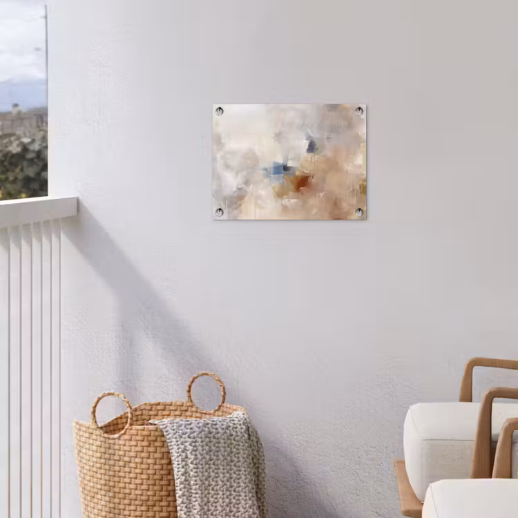 Tuinposter - Abstract - Borstelstreken - Modern - Beige - Kunst — 3