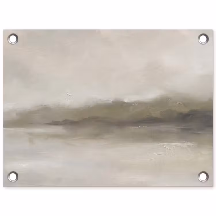 Tuinposter - Abstract - Landschap - Nevel - Modern - Grijs — 1