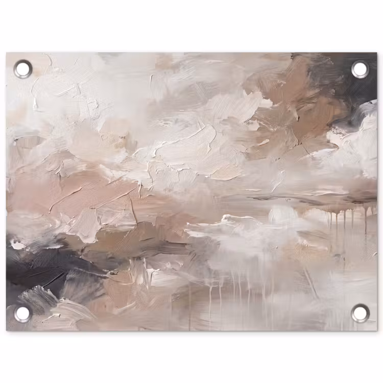 Tuinposter - Abstract - Textuur - Kunst - Modern - Beige — 1