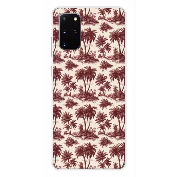 Telefoonhoesje - Tropisch - Geometrisch - Bordeauxrood — 4