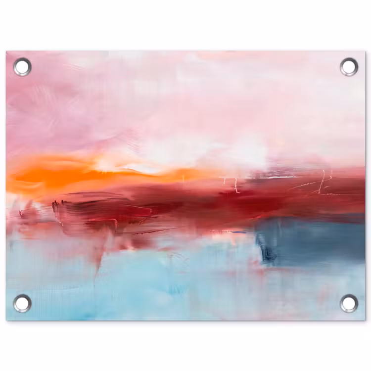 Tuinposter - Abstract - Kleuren - Modern - Kunst - Roze — 1