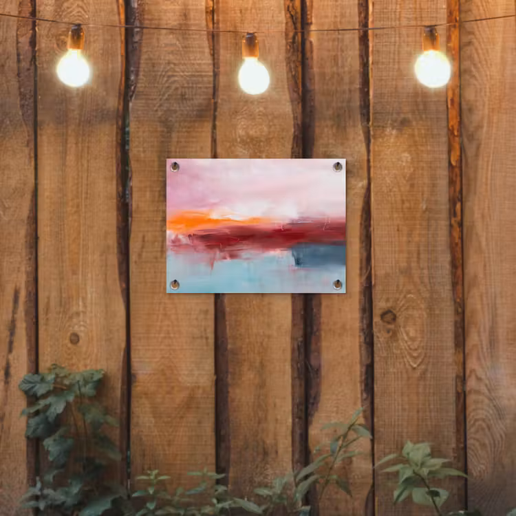 Tuinposter - Abstract - Kleuren - Modern - Kunst - Roze — 2