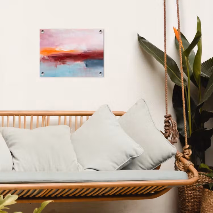 Tuinposter - Abstract - Kleuren - Modern - Kunst - Roze — 5