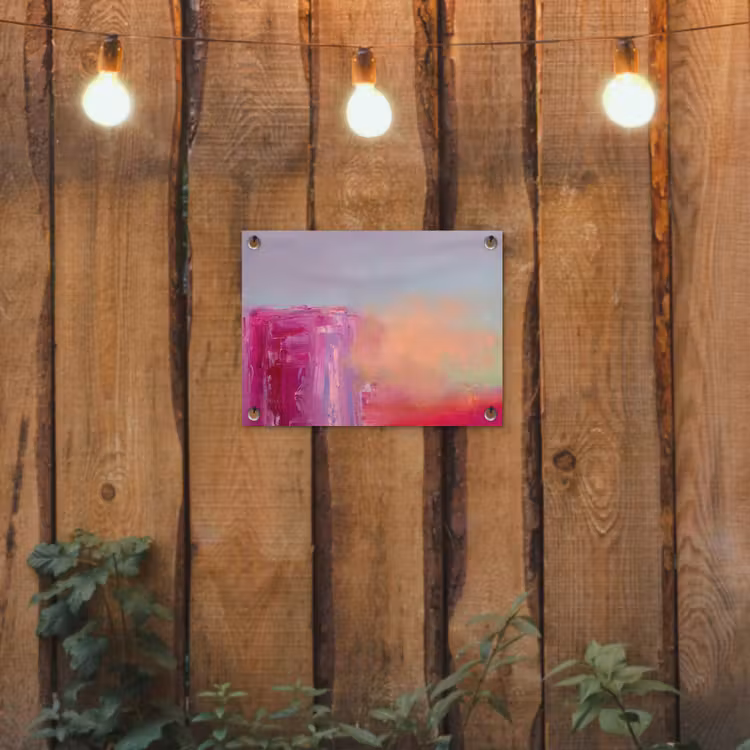 Tuinposter - Abstract - Kleuren - Modern - Roze — 2