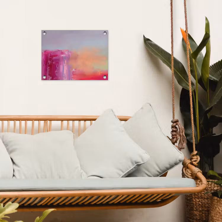 Tuinposter - Abstract - Kleuren - Modern - Roze — 5