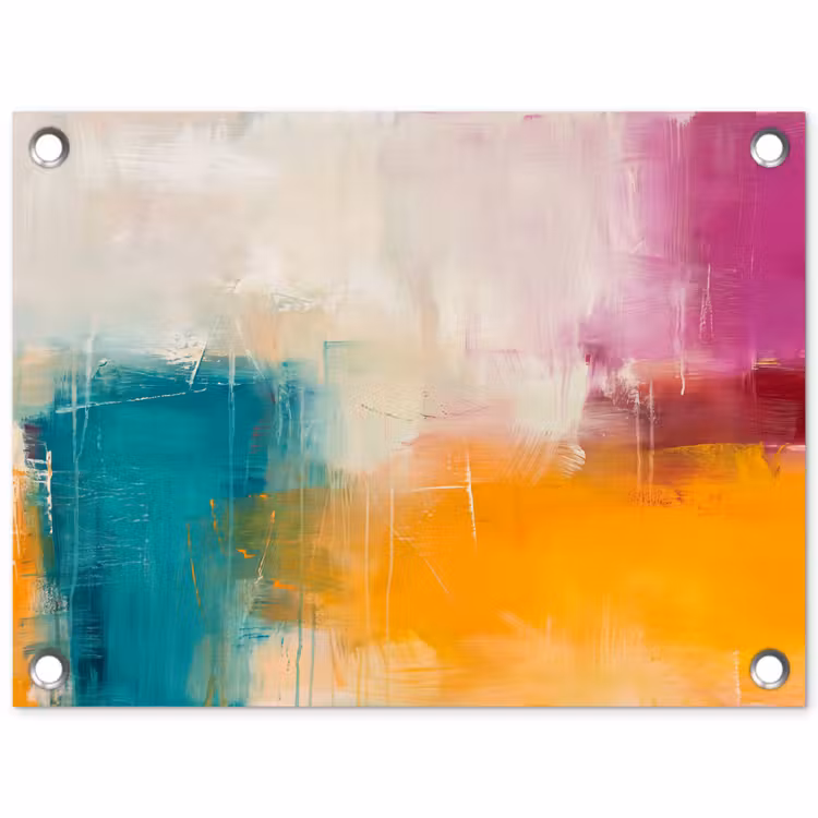 Tuinposter - Abstract - Kleurrijk - Modern - Kunst - Oranje — 1