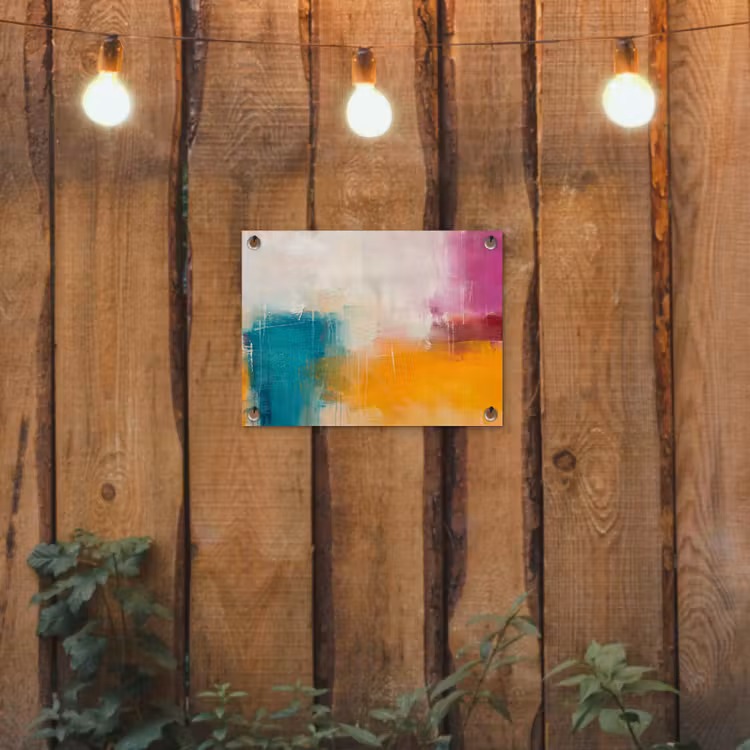 Tuinposter - Abstract - Kleurrijk - Modern - Kunst - Oranje — 2