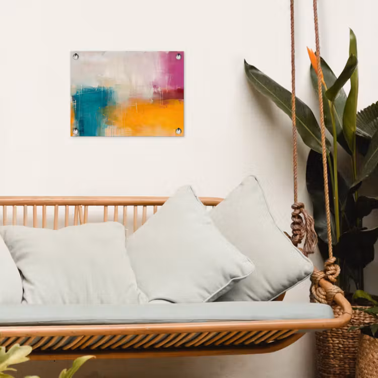 Tuinposter - Abstract - Kleurrijk - Modern - Kunst - Oranje — 5