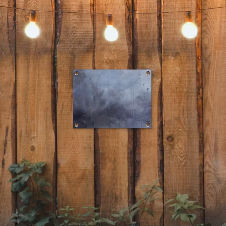 Tuinposter - Abstract - Kwaststreken - Modern - Kunst - Grijs — 2