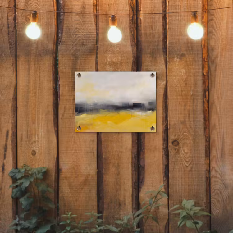 Tuinposter - Abstract - Landschap - Modern - Geel — 2