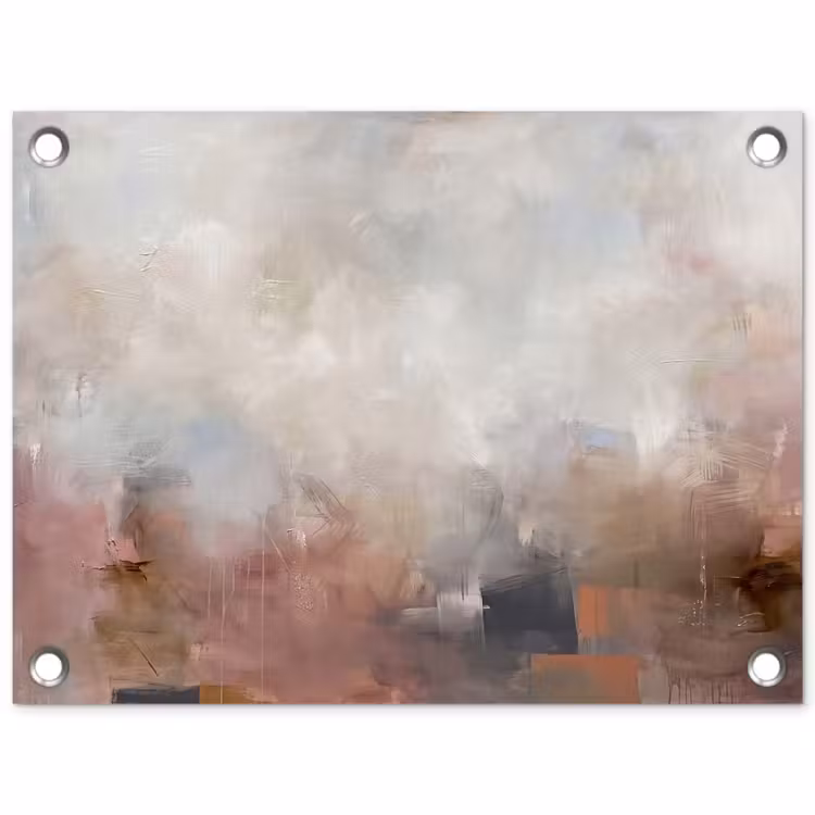 Tuinposter - Abstract - Vloeiend - Kunst - Modern - Beige — 1