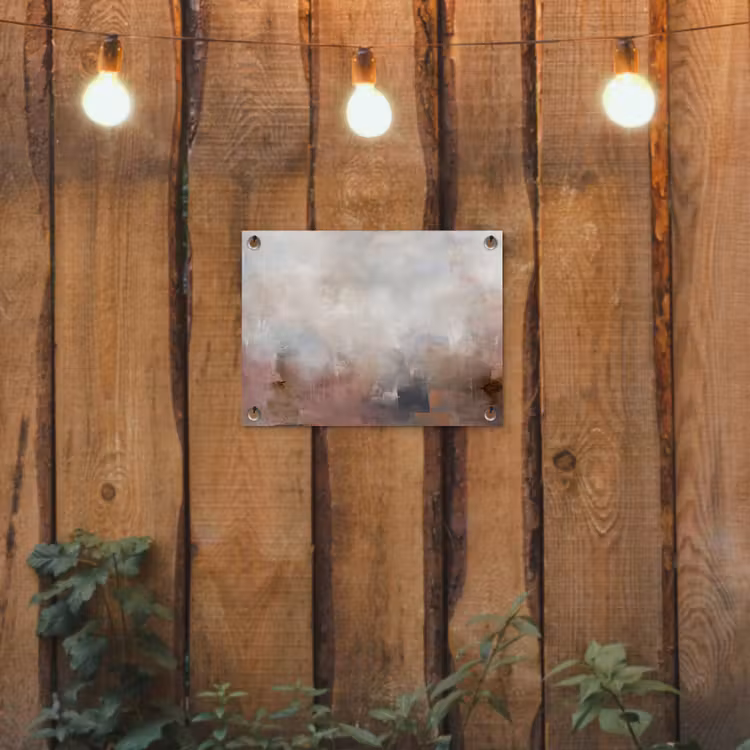 Tuinposter - Abstract - Vloeiend - Kunst - Modern - Beige — 2