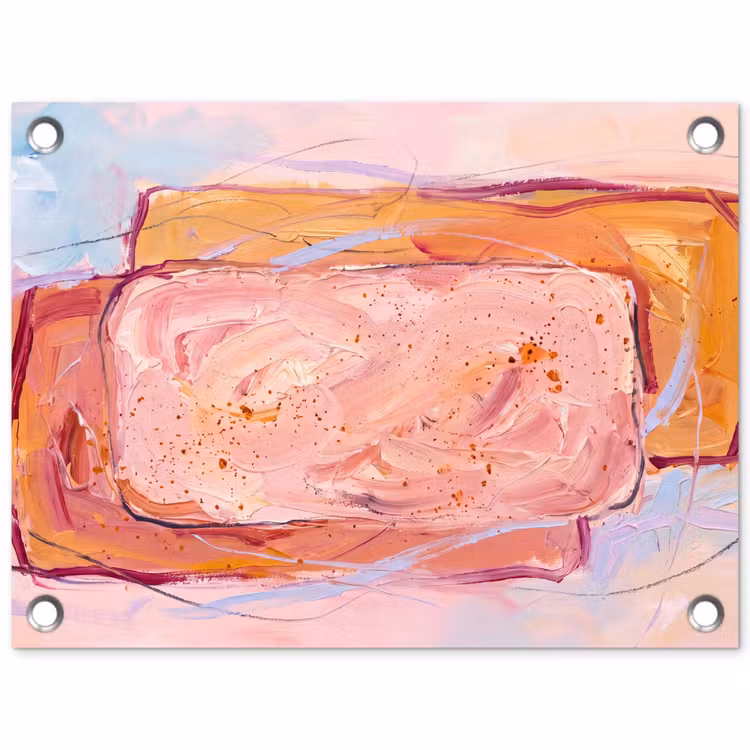 Tuinposter - Abstract - Vormen - Modern - Roze — 1
