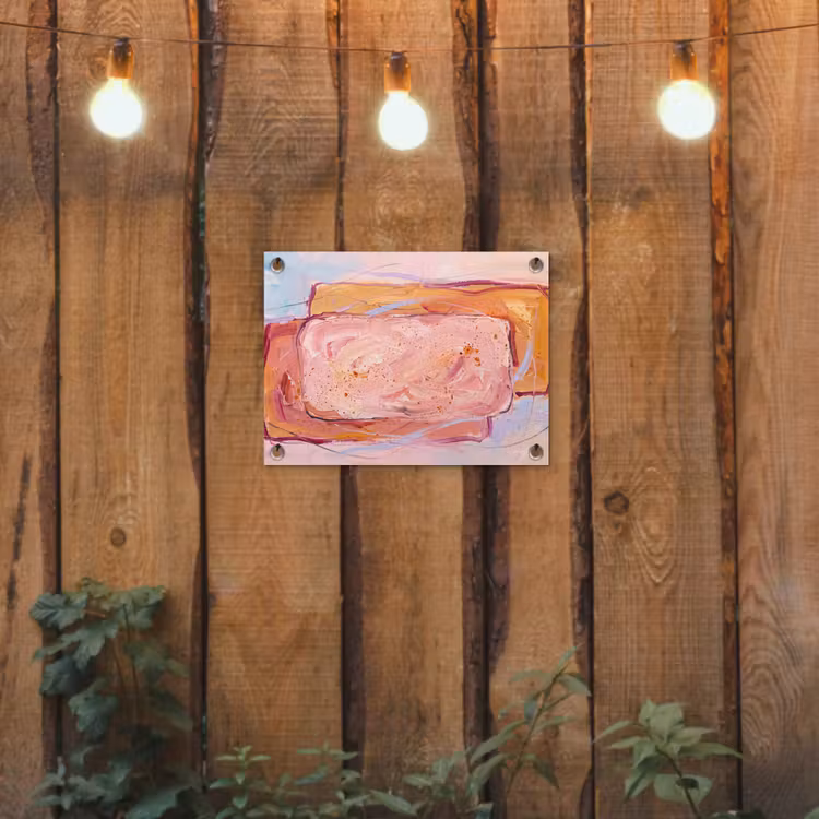 Tuinposter - Abstract - Vormen - Modern - Roze — 2