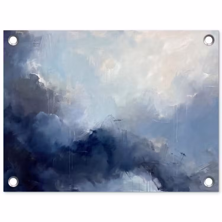Tuinposter - Abstract - Wolken - Modern - Blauw - Kunst — 1