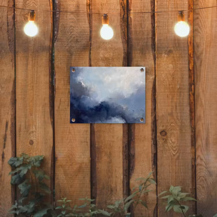 Tuinposter - Abstract - Wolken - Modern - Blauw - Kunst — 2