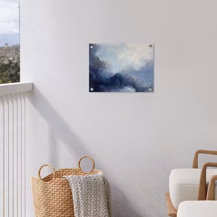 Tuinposter - Abstract - Wolken - Modern - Blauw - Kunst — 3