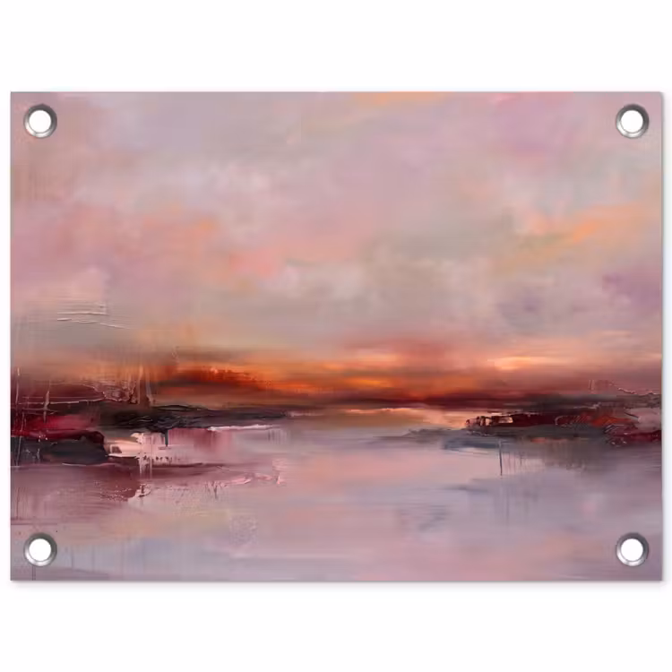 Tuinposter - Landschap - Zonsondergang - Abstract - Modern - Roze — 1