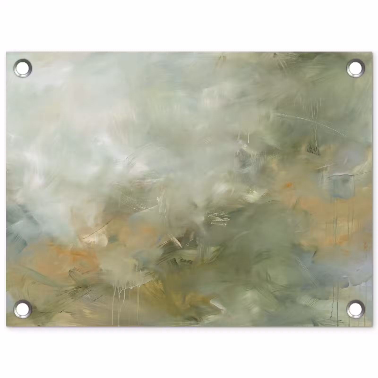 Tuinposter - Abstract - Groen - Beige - Modern - Kunst — 1
