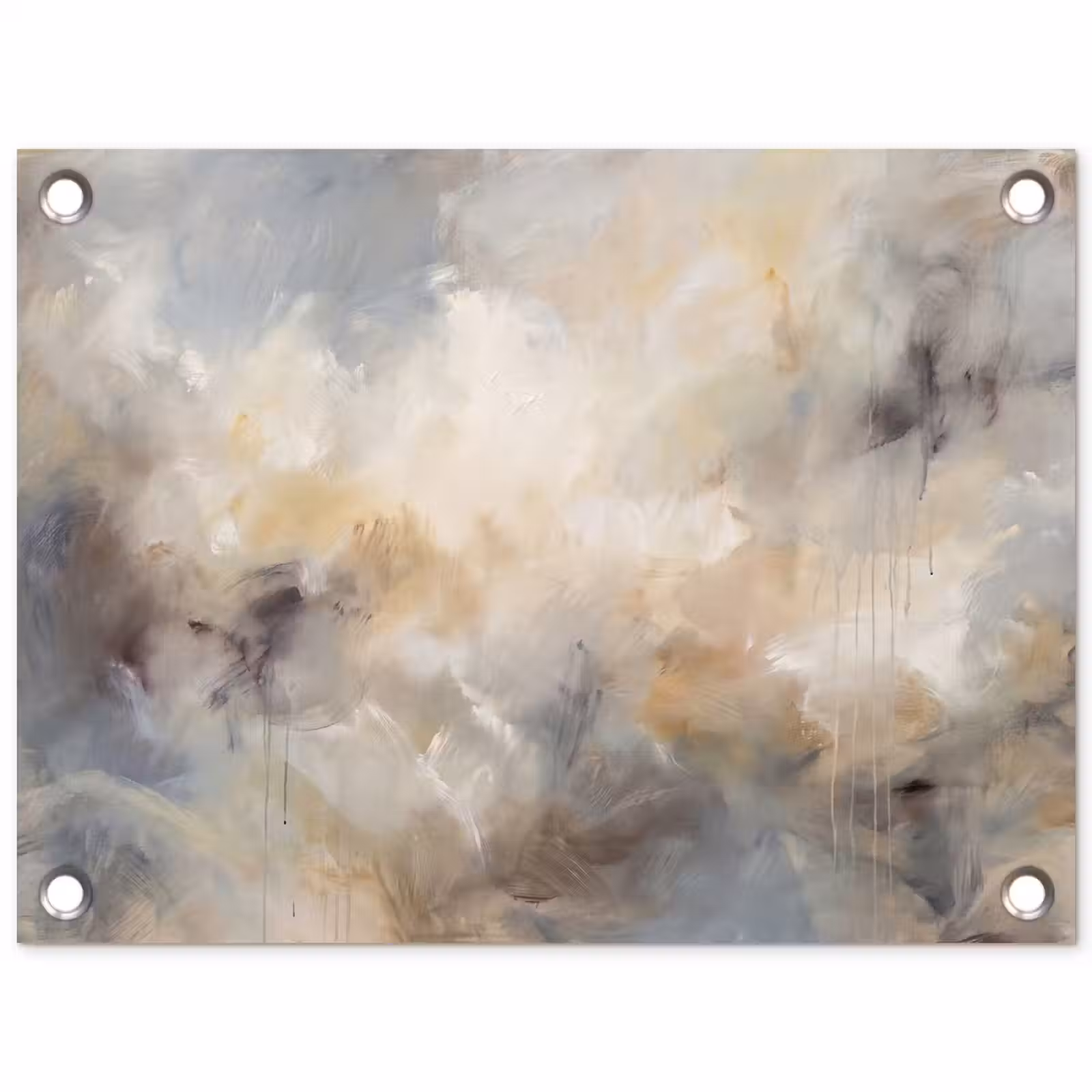 Tuinposter - Abstract - Wolken - Sfeervol - Beige - Grijs — 1