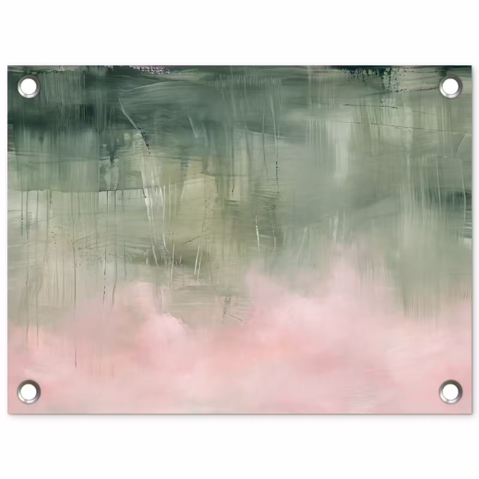 Tuinposter - Kunst - Abstract - Modern - Groen - Roze — 1