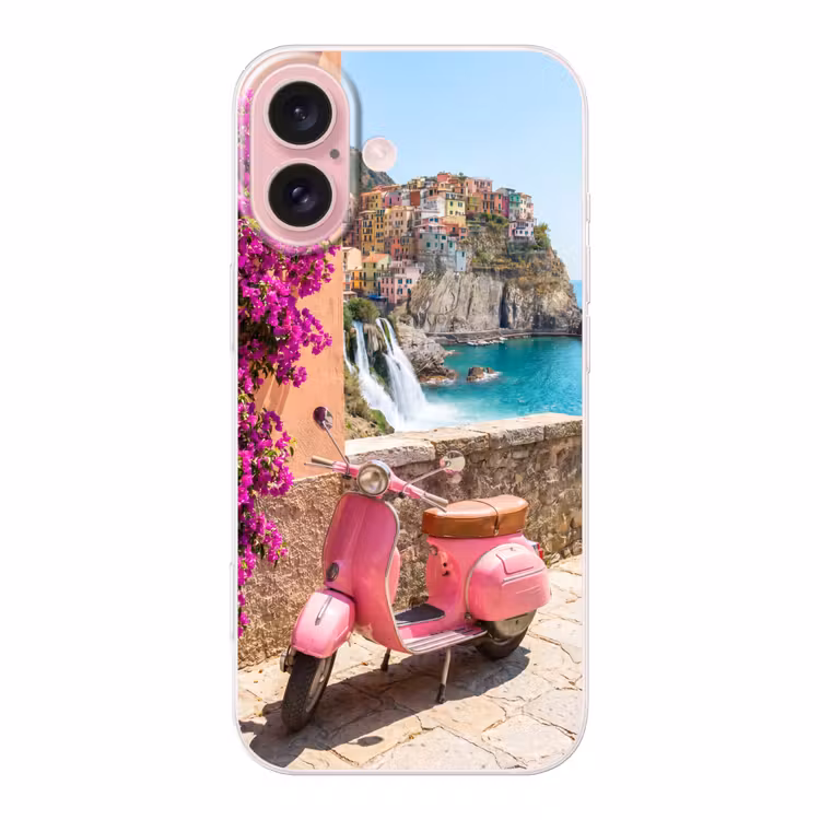 Telefoonhoesje - Voertuig - Roze - Kust - Zomer - Reizen — 1